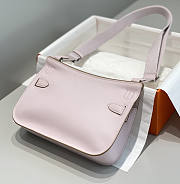 Hermes Mini Jypsiere Crossbody Bag Pink Silver 23 x 17 x 9 cm - 5