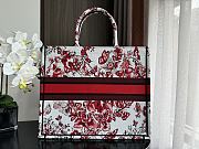 Dior Large Book Tote White Red Le Cœur des Papillons 42x35x18cm - 3