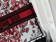 Dior Large Book Tote White Red Le Cœur des Papillons 42x35x18cm - 2