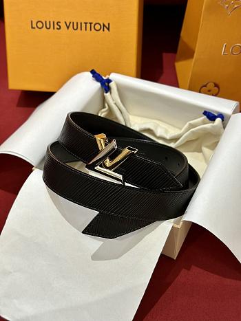 Louis Vuitton LV Epi Black Belt 3cm