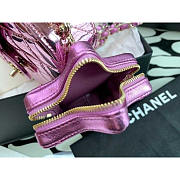 Chanel Mini Flap Bag Star Coin Purse Mirror Calfskin Light Purple 20x15x4cm - 2