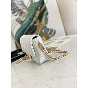 Chanel Mini Lambskin Flap Bag White 19.5x13.5x6cm - 5