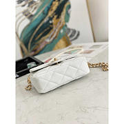 Chanel Mini Lambskin Flap Bag White 19.5x13.5x6cm - 4