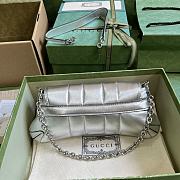 Gucci Horsebit Chain Small Shoulder Bag Silver 27x11.5x5cm - 2