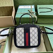 Gucci Ophidia Mini Top Handle Bag Beige Blue 17x16.5x9.5cm - 4