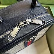 Gucci Ophidia Mini Top Handle Bag Beige Blue 17x16.5x9.5cm - 2