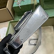 Gucci Horsebit 1955 Shoulder Bag Silver 19.5cm - 4