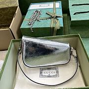 Gucci Horsebit 1955 Shoulder Bag Silver 19.5cm - 3