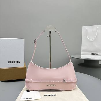 Jacquemus Le Chouchou Belted shoulder Bag Pink 26x14cm