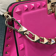 Valentino Rockstud Calfskin Clutch Pink 23x13x7cm - 6