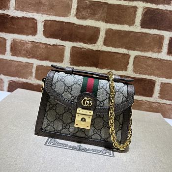 Gucci Ophidia GG Mini Shoulder Bag Brown 17.5x13x6cm