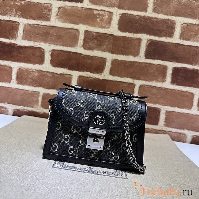 Gucci Ophidia GG Mini Shoulder Bag Black 17.5x13x6cm - 1