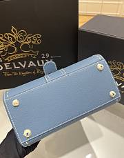 Delvaux Brillant PM Surpiqué Blue 24x12x19cm - 5