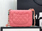 Chanel Flap Bag Pink 12.5x16x4.5cm - 3