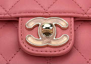 Chanel Flap Bag Pink 12.5x16x4.5cm - 2