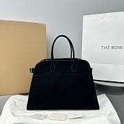 The Row Soft Margaux 17 Bag in Suede Black 43x24x30cm - 1