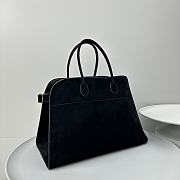 The Row Soft Margaux 17 Bag in Suede Black 43x24x30cm - 5