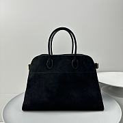 The Row Soft Margaux 17 Bag in Suede Black 43x24x30cm - 3