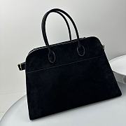 The Row Soft Margaux 17 Bag in Suede Black 43x24x30cm - 2