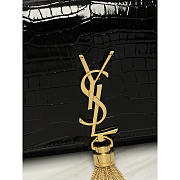 YSL Kate Bag Black Gold Crocodile 19x12.5x4cm - 2