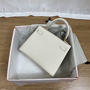 Hermes 25 Kelly Bag White Gold Epsom 25cm - 3