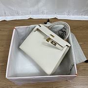 Hermes 25 Kelly Bag White Gold Epsom 25cm - 2