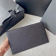 YSL Uptown Medium Leather Clutch Black Calfkin 27x16x2cm - 4