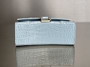 Balenciaga Hourglass Crocodile Blue 19cm - 2