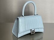 Balenciaga Hourglass Crocodile Blue 23cm - 5