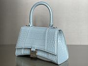 Balenciaga Hourglass Crocodile Blue 23cm - 2