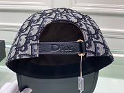 Dior Oblique Baseball Black Grey Cap - 3
