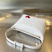 Bottega Veneta Mini Wallace White Vernis 23x13x9.5cm - 5