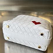 Bottega Veneta Mini Wallace White Vernis 23x13x9.5cm - 4