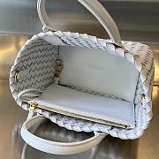 Bottega Veneta Mini Cabat White Vernis 20x15x12cm - 6