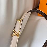 Louis Vuitton LV Pretty LV 20mm Reversible Belt White - 3