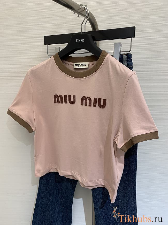 Miumiu Crop Top Pink  - 1