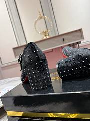 Christian Louboutin Miss Jane Plum Strass 55 mm Pump Velvet and strass  - 5