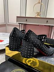 Christian Louboutin Miss Jane Plum Strass 55 mm Pump Velvet and strass  - 3