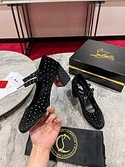 Christian Louboutin Miss Jane Plum Strass 55 mm Pump Velvet and strass  - 2