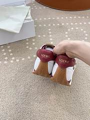 Loewe Flow Runner Suede White Raspberry Sneakers - 4