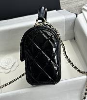 Chanel Small Box Bag Patent Calfskin Gold Black 18x13x8.5cm - 5