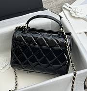 Chanel Small Box Bag Patent Calfskin Gold Black 18x13x8.5cm - 2