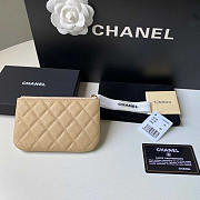 Chanel Caviar Quilted Small Cosmetic Case Beige 15x8.5cm - 2