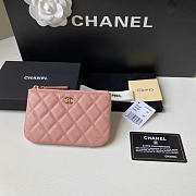 Chanel Caviar Quilted Small Cosmetic Case Pink 15x8.5cm - 1