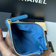 Chanel Caviar Quilted Small Cosmetic Case Blue 15x8.5cm - 5