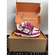 Louis Vuitton LV Trainer Sneaker Fuchsia And White - 1