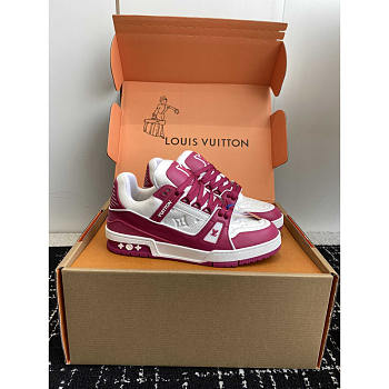 Louis Vuitton LV Trainer Sneaker Fuchsia And White