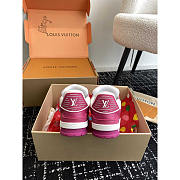 Louis Vuitton LV Trainer Sneaker Fuchsia And White - 5