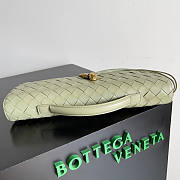 Bottega Veneta Long Clutch Andiamo With Handle Green 31x13x3cm - 6