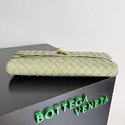 Bottega Veneta Long Clutch Andiamo With Handle Green 31x13x3cm - 5